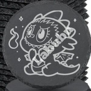 Labubu Slate Coaster with Cute Dragon Design